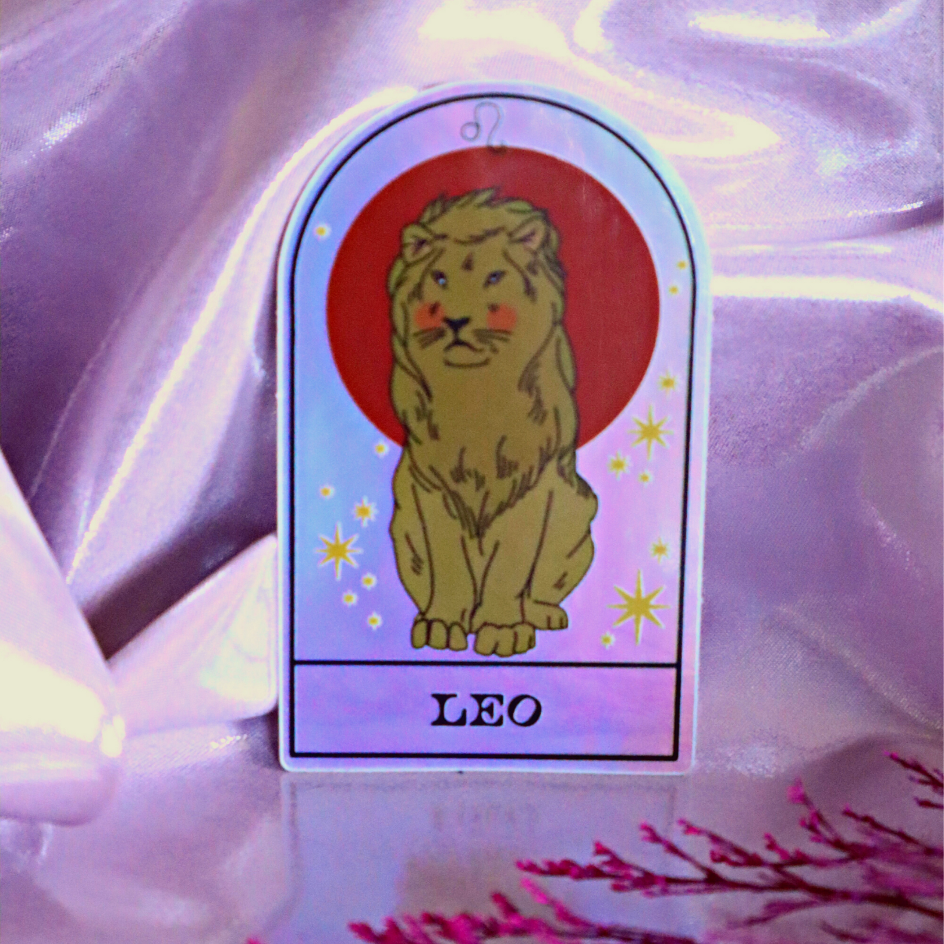 Leo Zodiac Halographic Vintage Sticker