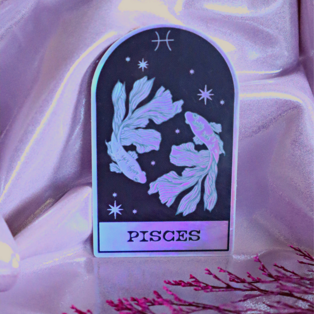 Pisces Zodiac Halographic Vintage Sticker